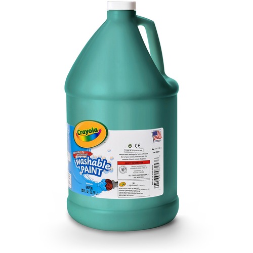 Paint, Washable, 128 Ounce, Green