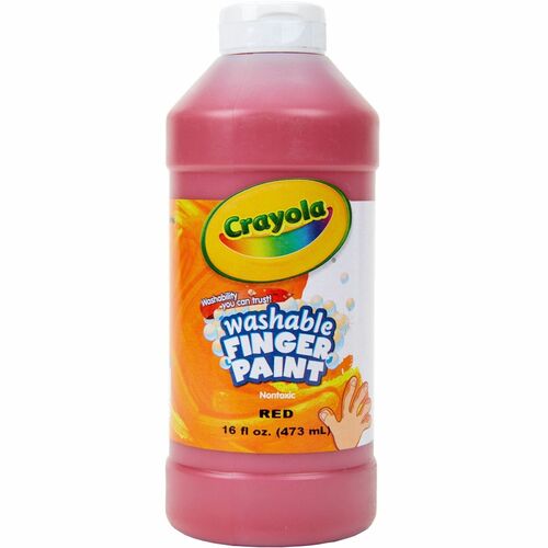 Paint, Finger, Washable, Red, 16 Ounce