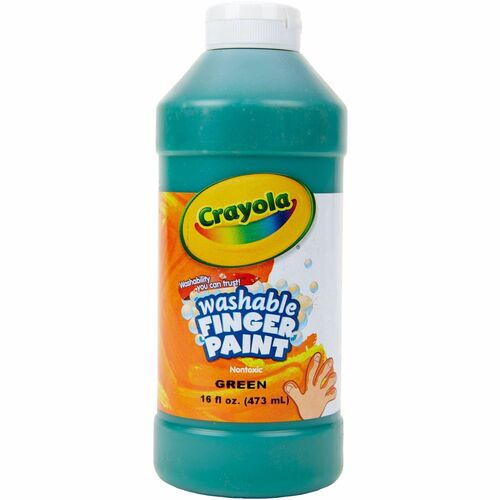 Paint, Finger, Washable, Green, 16 Ounce