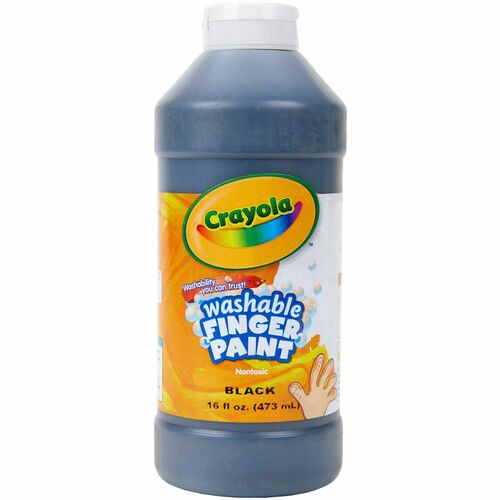 Paint, Finger, Washable, Black, 16OZ