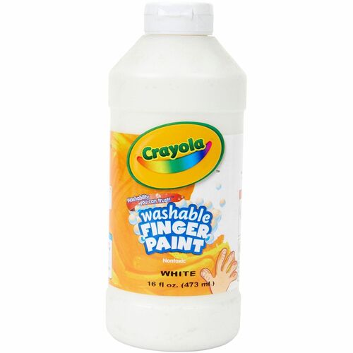 Paint, Finger, Washable, White, 16oz