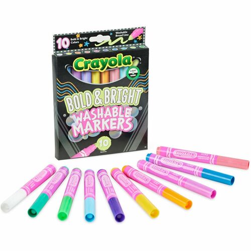 Markers, Broad Line, Classic/Bright/Bold Colors, Ast 10/PK
