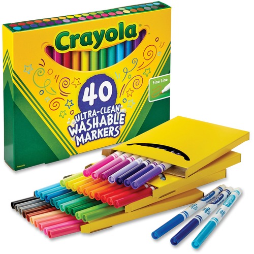Markers, Washable, Fine 40/ST
