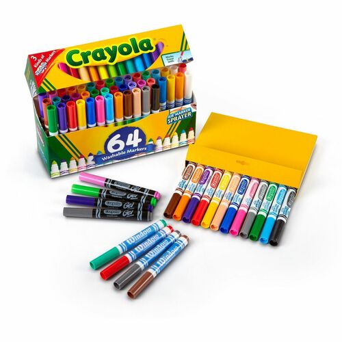 Markers, Washable, Ast 64/ST