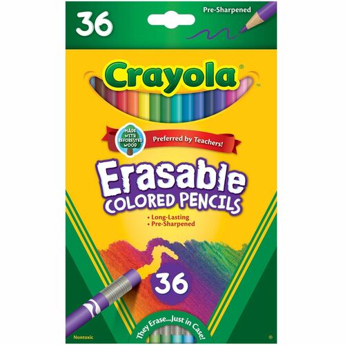 Pencil, Color, Erasable 36/PK