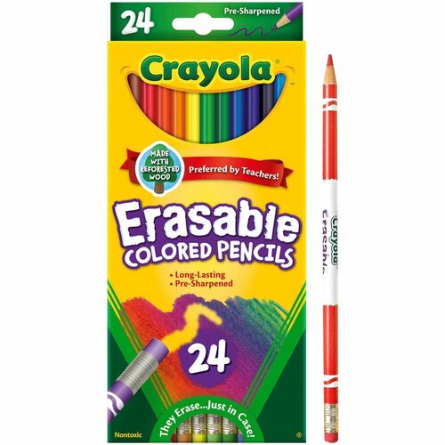 Pencil, Color, Erasable, 24 Color 24/PK