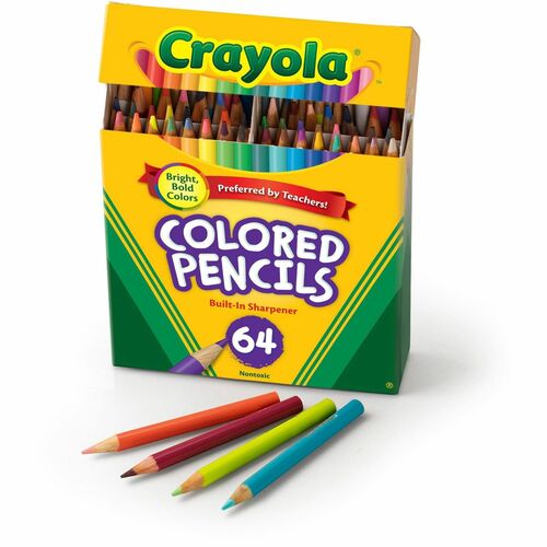 Pencil, Colored, Short, Assorted 64/ST