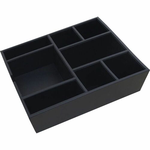 Condiment Tray, 12-1/5" x 10-1/4" x 3-1/2", Black