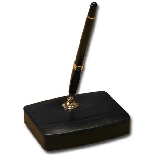 Stand, Pen, Leather, Single, Gold