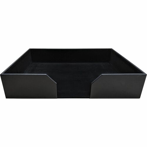Conference Pad Holder, No Coasters, 21-1/10" x 17-2/5" x 4", Black