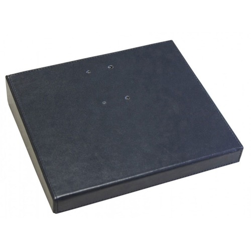Calendar Holder, No Accents, Leather, 8" W x 7" L x 1" H, Black