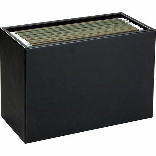 Hanging File Folder Box, Letter, 14"x6-3/4"x10", Black