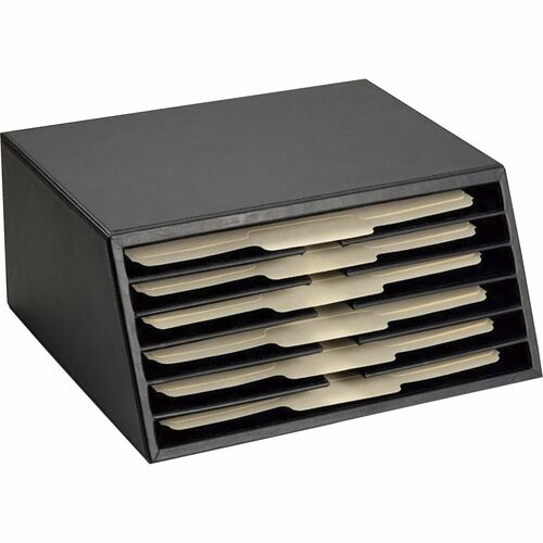 Sorter, Letter, Vertical, Leather, Black