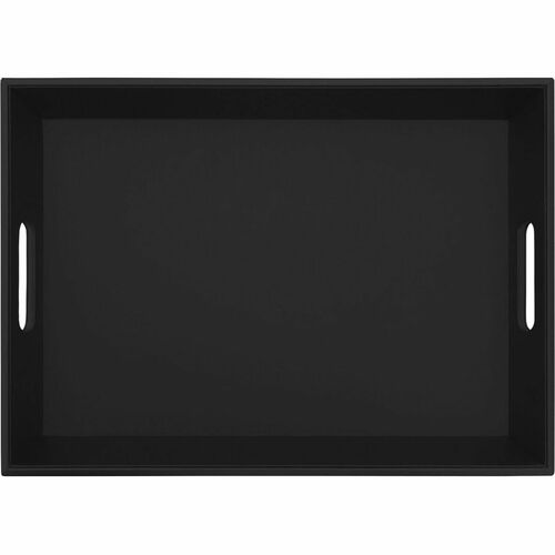 Serving Tray, 19-1/5" x 13-3/4" x 2-1/4", Black