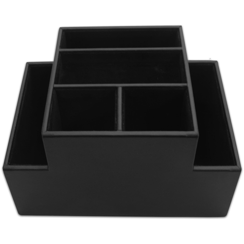 Desk Supply Organizer, 6-4/5" x 4-4/5" x 4-1/10", Black