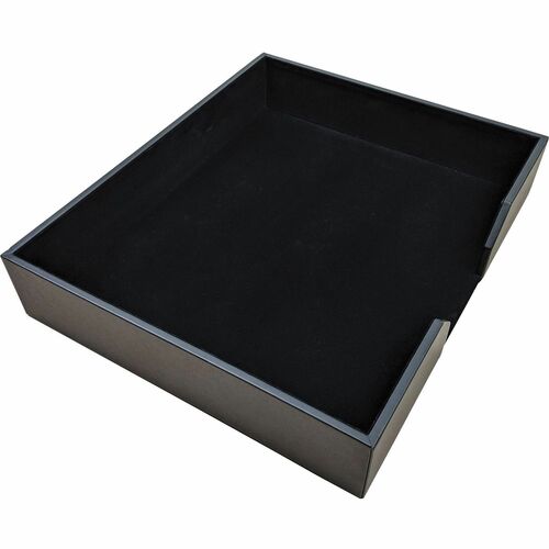 Conference Pad Holder, No Coasters, 18-1/10" x 15-2/5" x 4", Black