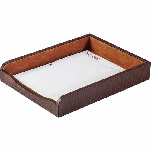 Letter Tray, Crocodile, 13-3/5" x 10-3/5" x 2", BN