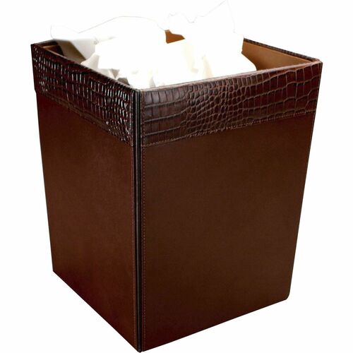 Wastebasket, Crocodile, 14 Quart, 9-1/2" x 9-1/2" x 12", BN