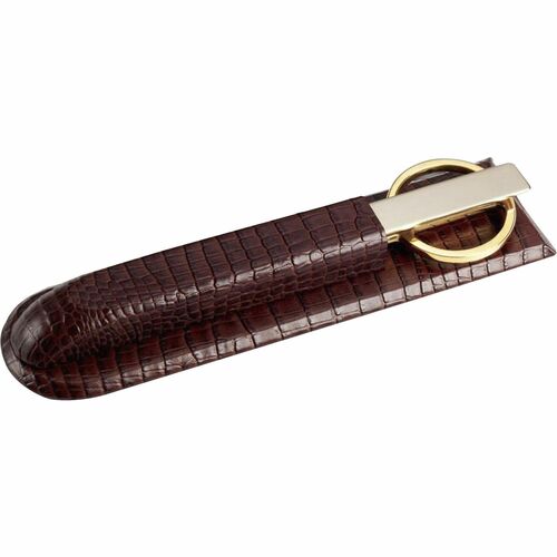 Set, Lib, Leather, Croc Embossed, Brown