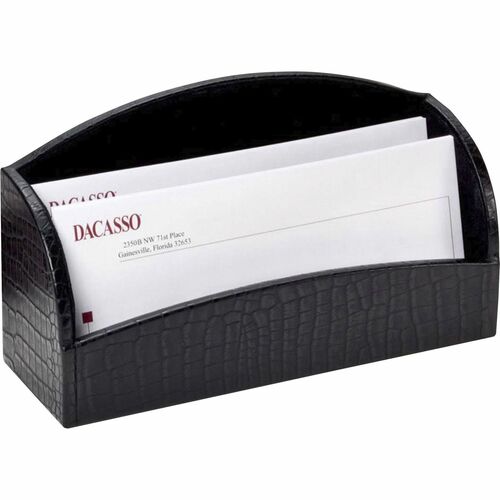 Letter Holder, Crocodile, 10-2/5"x3-2/5"x5-3/4", Black