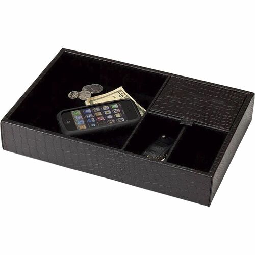 Tray, Std, Leather, Croc Emb
