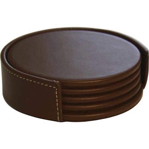 Coaster Set, Rustic, 4-2/5"x4-2/5"x1-2/5", Brown
