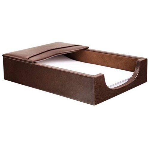 Memo Holder, Leather, Brown,