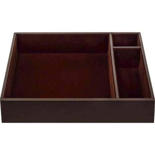 Tray, Organizer, Leather, Conference, Brown