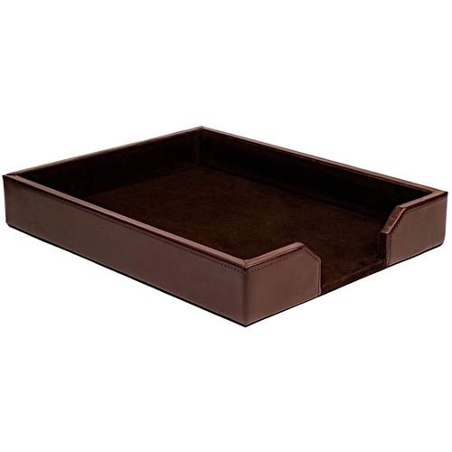 Letter Tray, Front Load, 10-1/2"Wx13-1/2"Lx2"H, Dark Brown