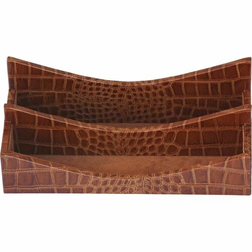 Letter Holder, Cognac, 5" x 10-1/2" x 3-4/5", BN