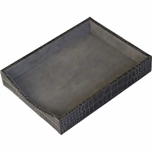Letter Tray, Castlerock, 13-1/10" x 10" x 2-1/5", Gray