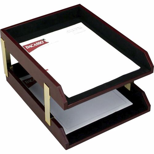 Letter Tray, 2 Tone, Double, 13-3/4" x 10-3/5" x 7-1/4", By