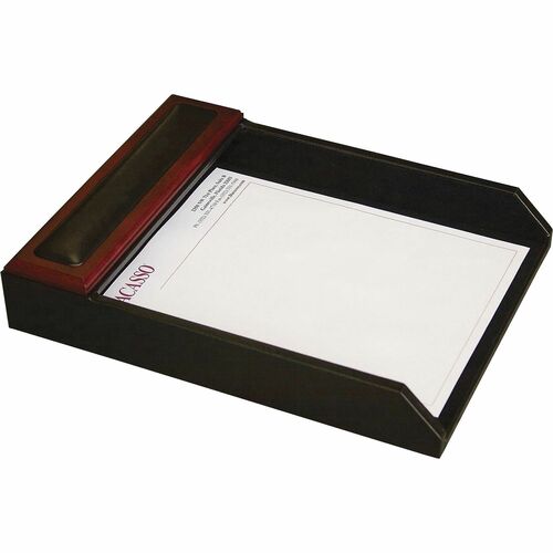 Letter Tray, 13-3/5" x 10-3/5" x 2-1/2", Red/Black