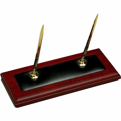 Stand, Pen, Leather, Rosewood