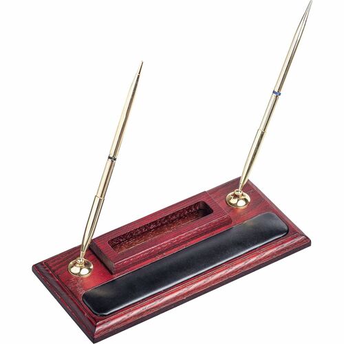 Stand, Pen, Leather, Rosewood