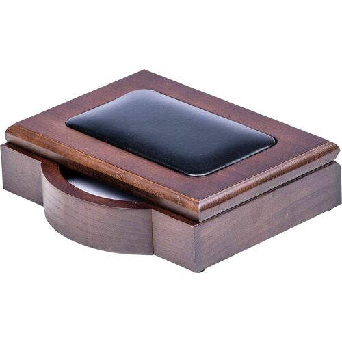 Memo Holder, Leather, Walnut