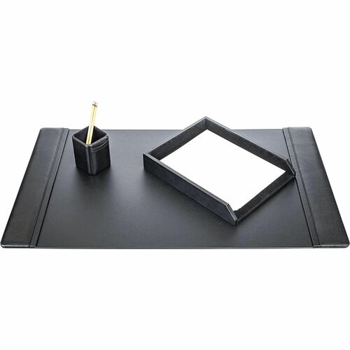 Desk Set, 3 Pc, Chocolate, 34-3/4"x20-3/4"x5-2/5", Black