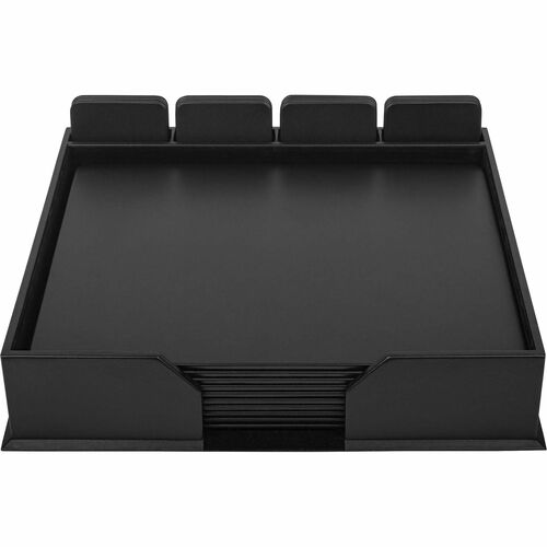 Conference Room Set, Sq Coasters, 23 Pc, 18-1/4"x16-1/2"x4", Black