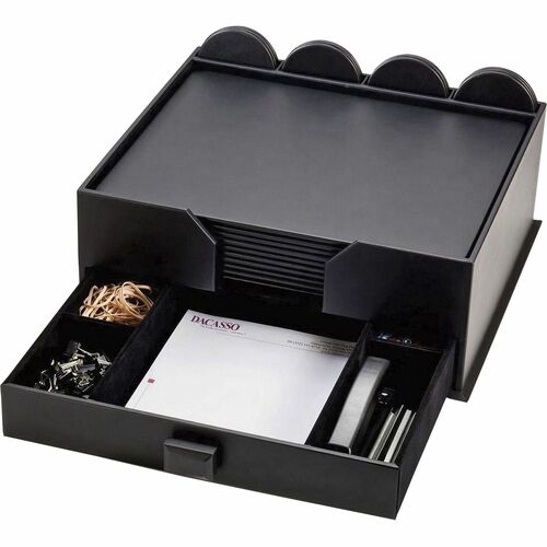 Conference Room Set, 23 Pc, 18-3/5"x17-1/10"x7-1/4", Black