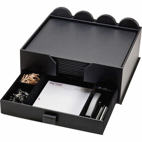 Conference Room Set, 23 Pc, 18-3/5"x17-1/10"x7-1/4", Black