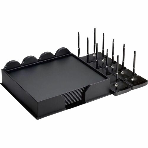 Conference Room Set, 33 Pc, 18-1/4"x16-1/2"x7-1/4", Black