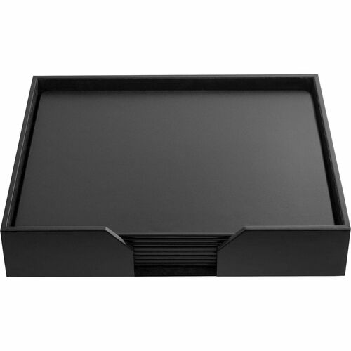 Conference Room Set, Pads, 9 Pc, 18-1/10" x 15-2/5" x 4", Black