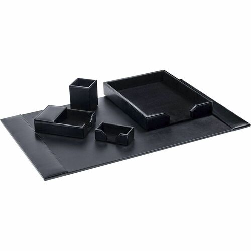 Desk Set, 5 Pc, 31" x 20" x 4", Black