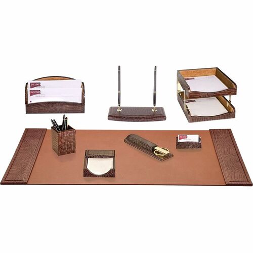 Desk Set, Crocodile, 34-3/4"x20-3/4"x5-2/5", BN