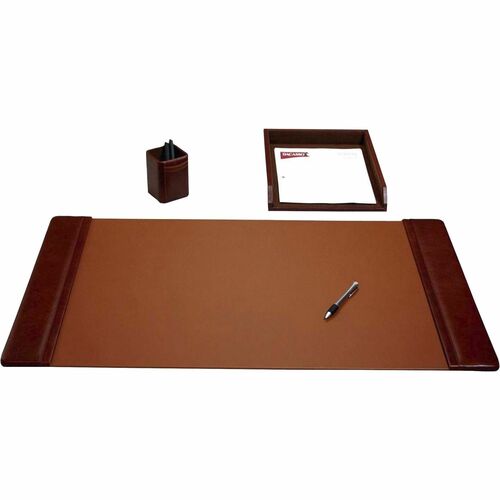 Desk Set, 3 Pc, Mocha, 34-3/4" x 20-3/4" x 5-2/5", BN