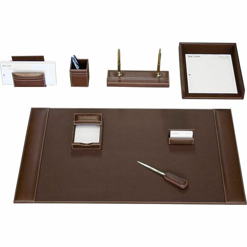 Desk Set, 8 Pc, Rustic, 34-3/4" x 20-3/4" x 5-2/5", BN