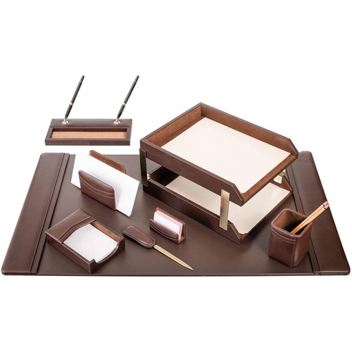 Desk Set, Chocolate, 34-3/4"x20-3/4"x5-2/5", BN