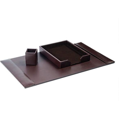 Desk Set, 3 Pc, 31" x 20" x 4", Brown