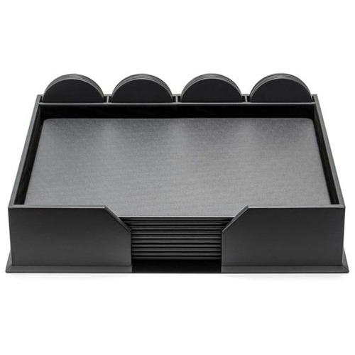 Conference Room Set, Rnd Coasters, 23 PC, 18-1/4" x 16-1/2" x 4", Gray