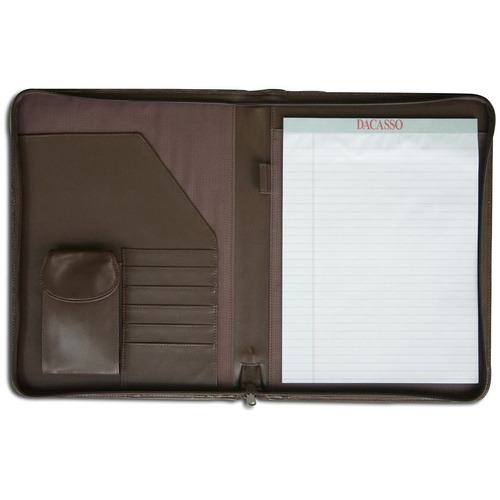 Portfolio, Letter, Zip, 10-1/4" x 13-1/2" x 1", Brown